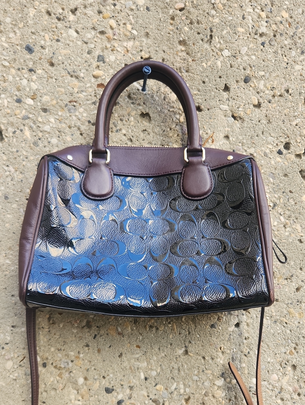 Coach Patent Mini Bennett Satchel - Picture 7 of 13